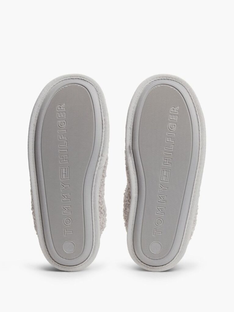 Grey TH Monogram Faux Fur Slippers  Women