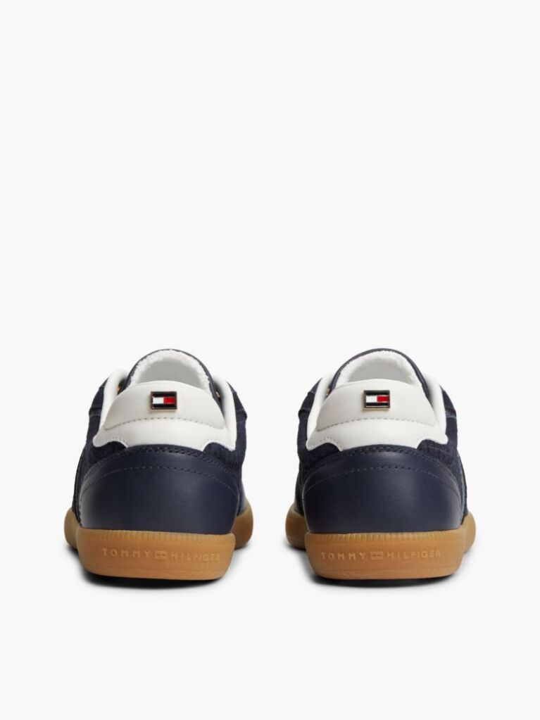 Blue Embossed TH Monogram Leather Sneakers  Women