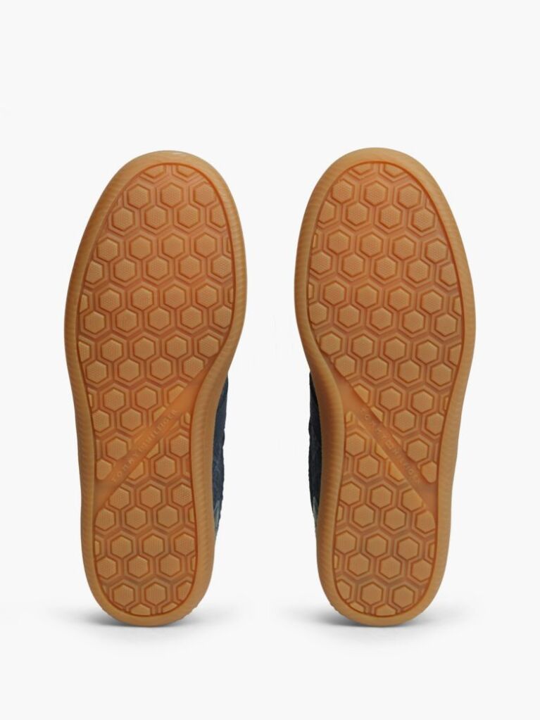 Blue Embossed TH Monogram Leather Sneakers  Women