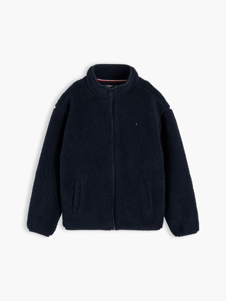 Μπλε Φούτερ Fleece Με Φερμουάρ Και Πίσω Σημαία  Αγόρια