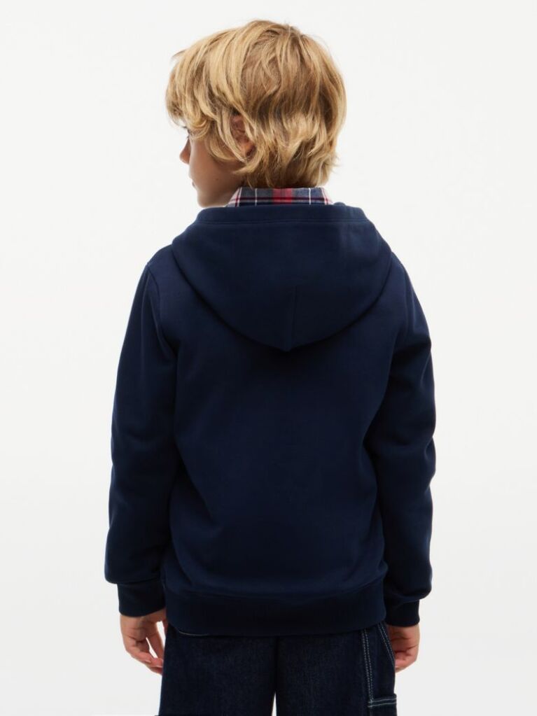 Μπλε Hoody Με Κεντητό Λογότυπο Interlock  Αγόρια