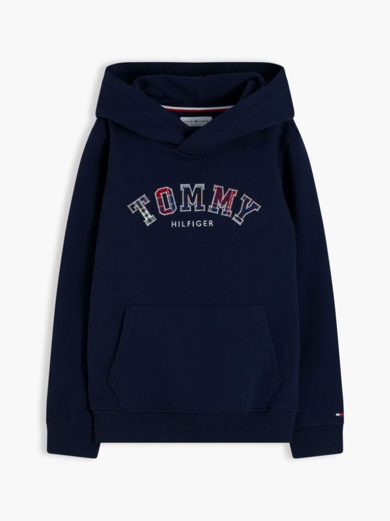 Μπλε Hoody Με Κεντητό Λογότυπο Interlock  Αγόρια