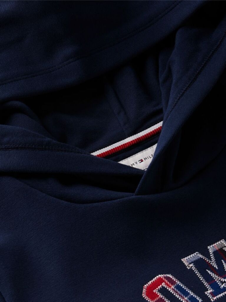 Μπλε Hoody Με Κεντητό Λογότυπο Interlock  Αγόρια