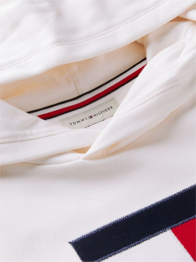Άσπρο Hoody Με Κεντητό Λογότυπο Interlock  Αγόρια