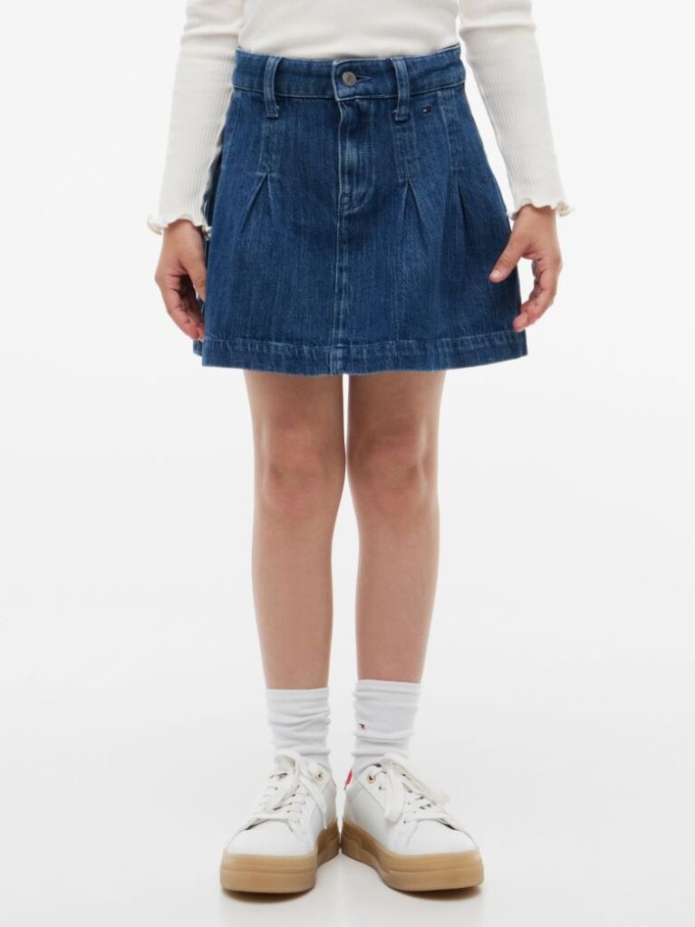 Μπλε Πλισέ Denim Φούστα  Κορίτσια