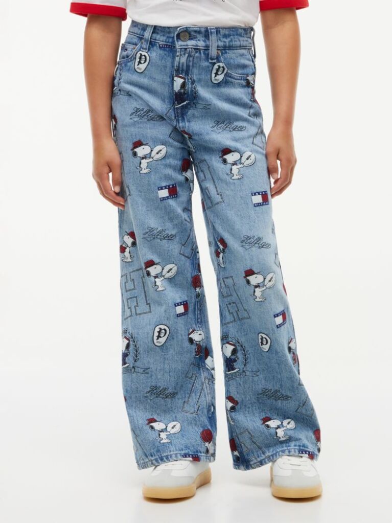 Denim Peanuts®  Ψηλόμεσο Φαρδύ Τζιν  Κορίτσια