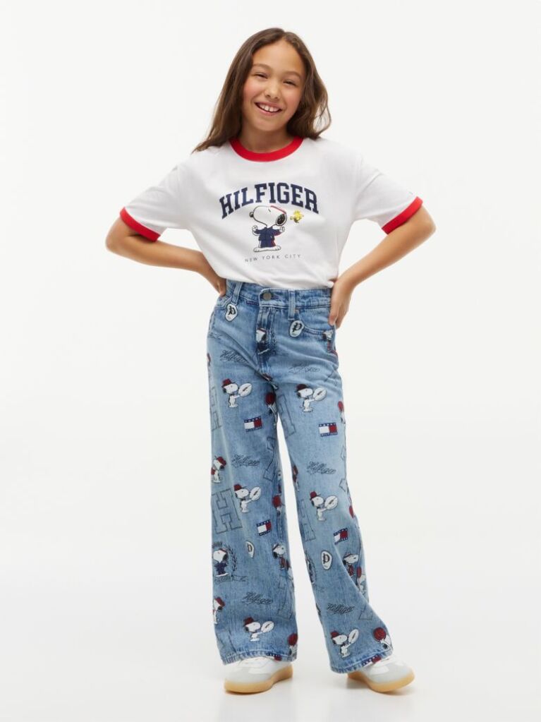 Denim Peanuts®  Ψηλόμεσο Φαρδύ Τζιν  Κορίτσια