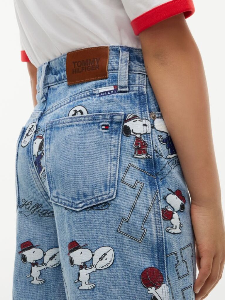 Denim Peanuts®  Ψηλόμεσο Φαρδύ Τζιν  Κορίτσια
