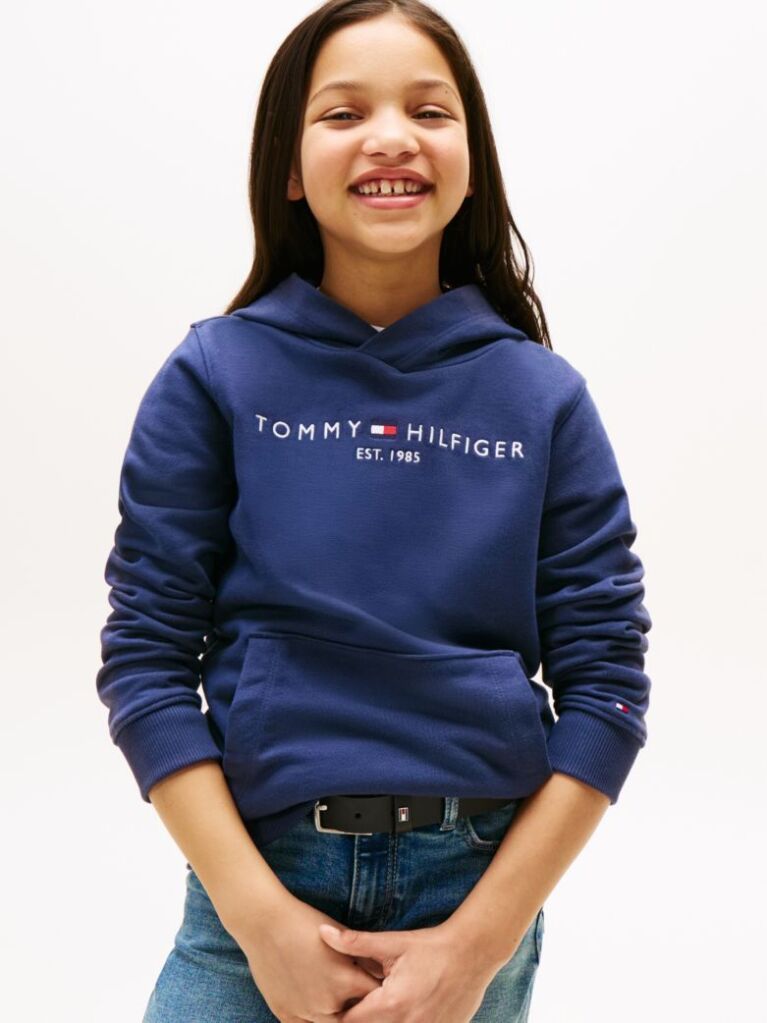 Μπλε Essential Hoody Από Οργανικό Βαμβάκι Με Λογότυπο  Παιδί Unisex
