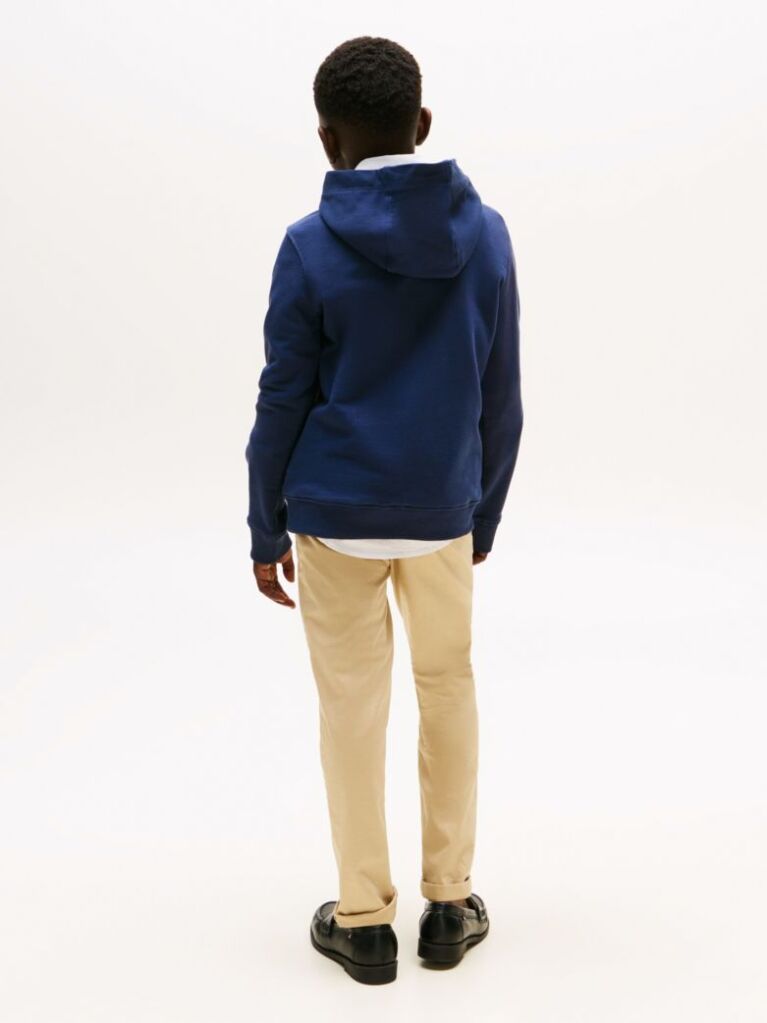 Μπλε Essential Hoody Από Οργανικό Βαμβάκι Με Λογότυπο  Παιδί Unisex