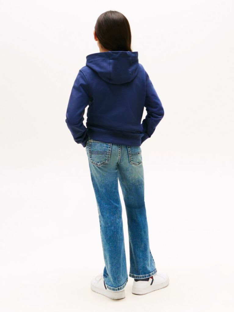 Μπλε Essential Hoody Από Οργανικό Βαμβάκι Με Λογότυπο  Παιδί Unisex