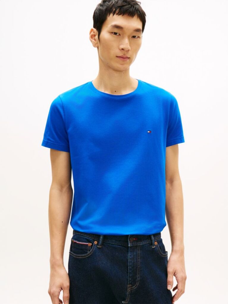 Μπλε T-Shirt Με Extra Slim Γραμμή  Άνδρες