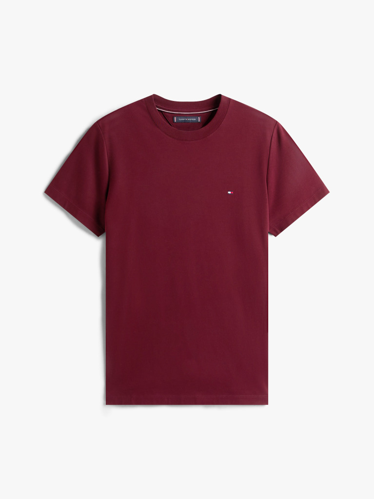 Κόκκινο Slim T-Shirt Με Κεντητό Σημαιάκι  Άνδρες