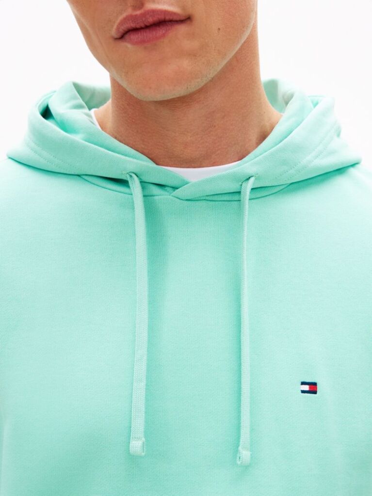 Μπλε Hoody Από Βαμβακερό Terry Με Κεντητό Σημαιάκι  Άνδρες