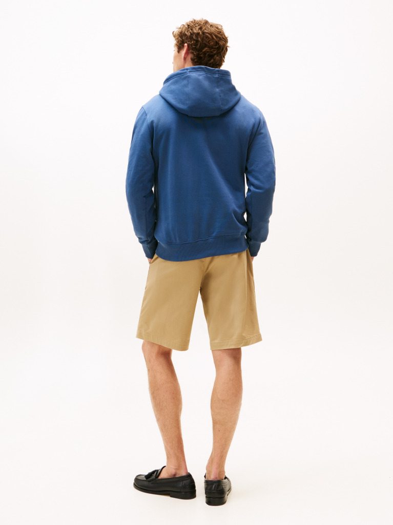 Μπλε Hoody Από Βαμβακερό Terry Με Κεντητό Σημαιάκι  Άνδρες