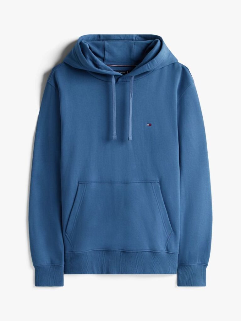 Μπλε Hoody Από Βαμβακερό Terry Με Κεντητό Σημαιάκι  Άνδρες