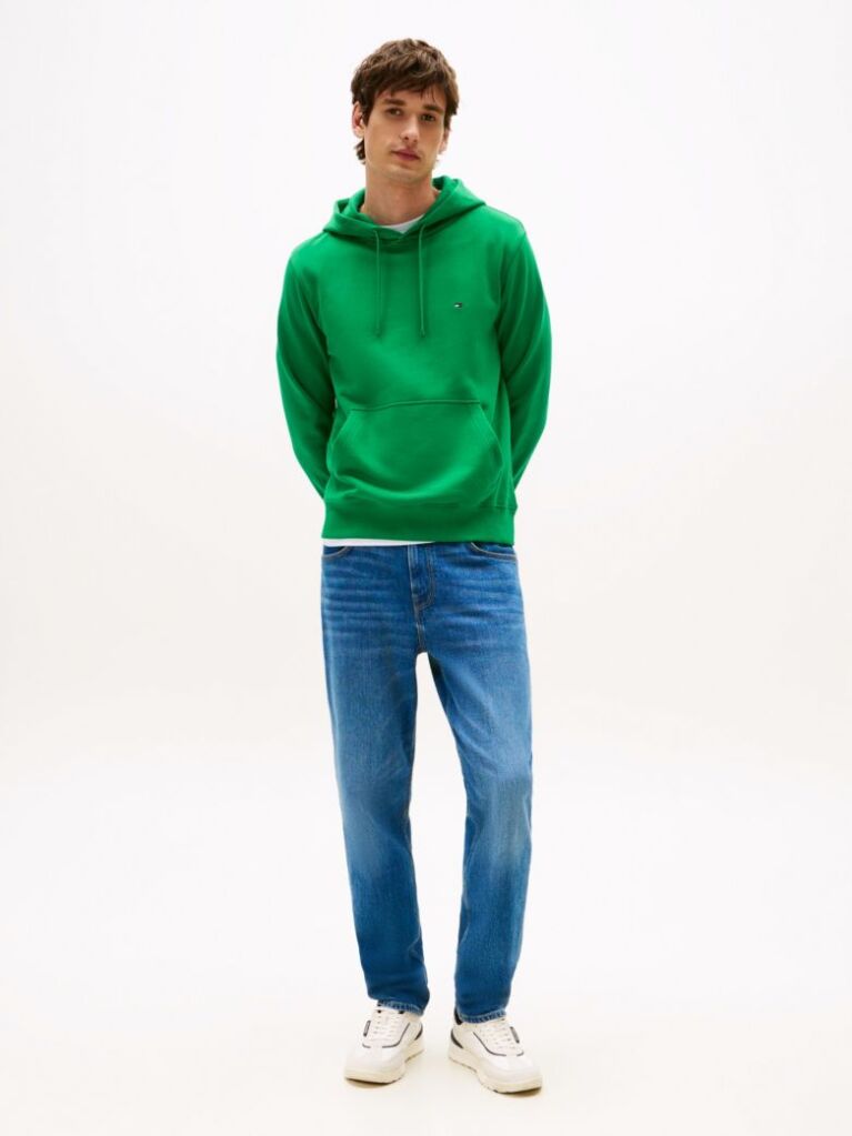 Πράσινο Hoody Από Βαμβακερό Terry Με Κεντητό Σημαιάκι  Άνδρες