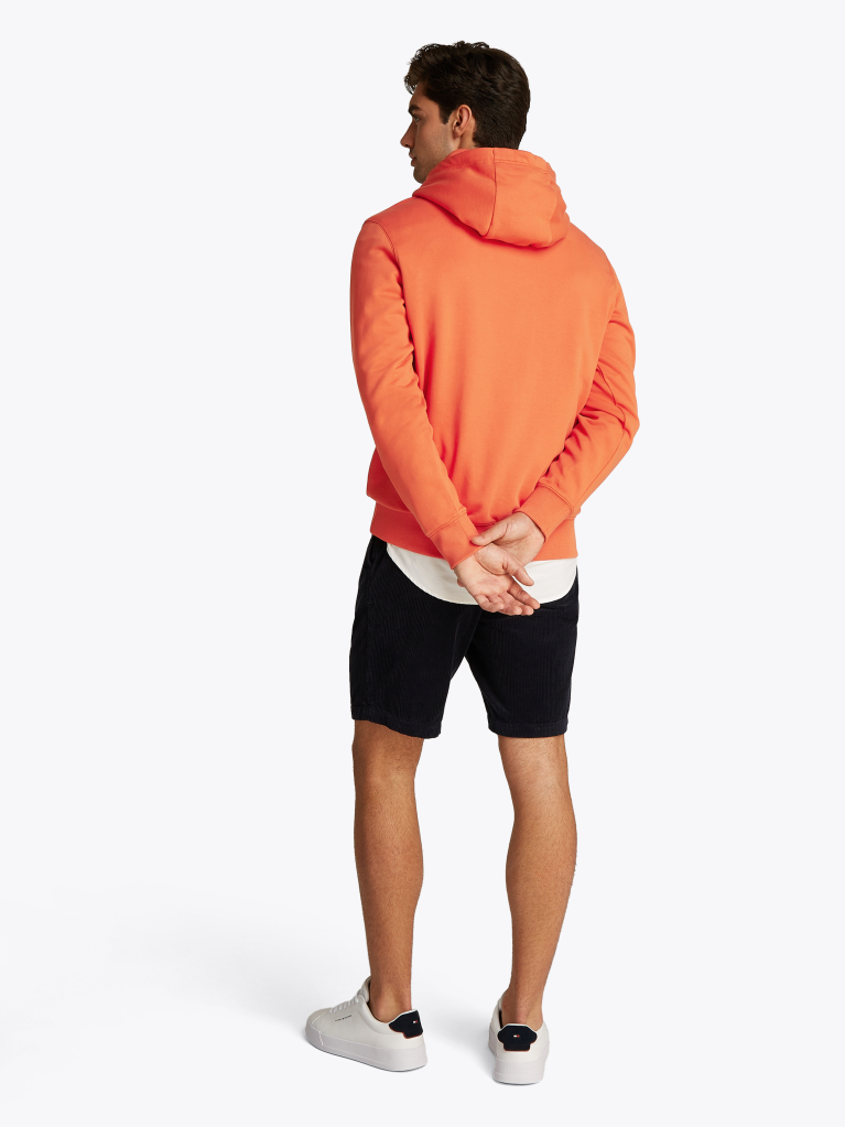 Πορτοκαλί Hoody Από Βαμβακερό Terry Με Κεντητό Σημαιάκι  Άνδρες