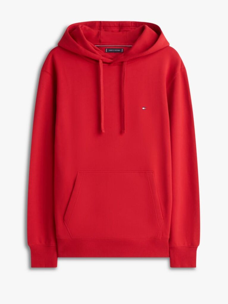Κόκκινο Hoody Από Βαμβακερό Terry Με Κεντητό Σημαιάκι  Άνδρες