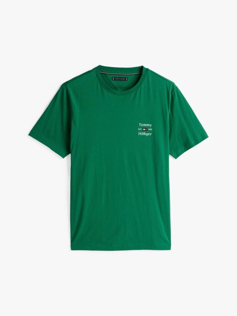Πράσινο T-Shirt Με Λογότυπο Και Κανονική Λαιμόκοψη  Άνδρες
