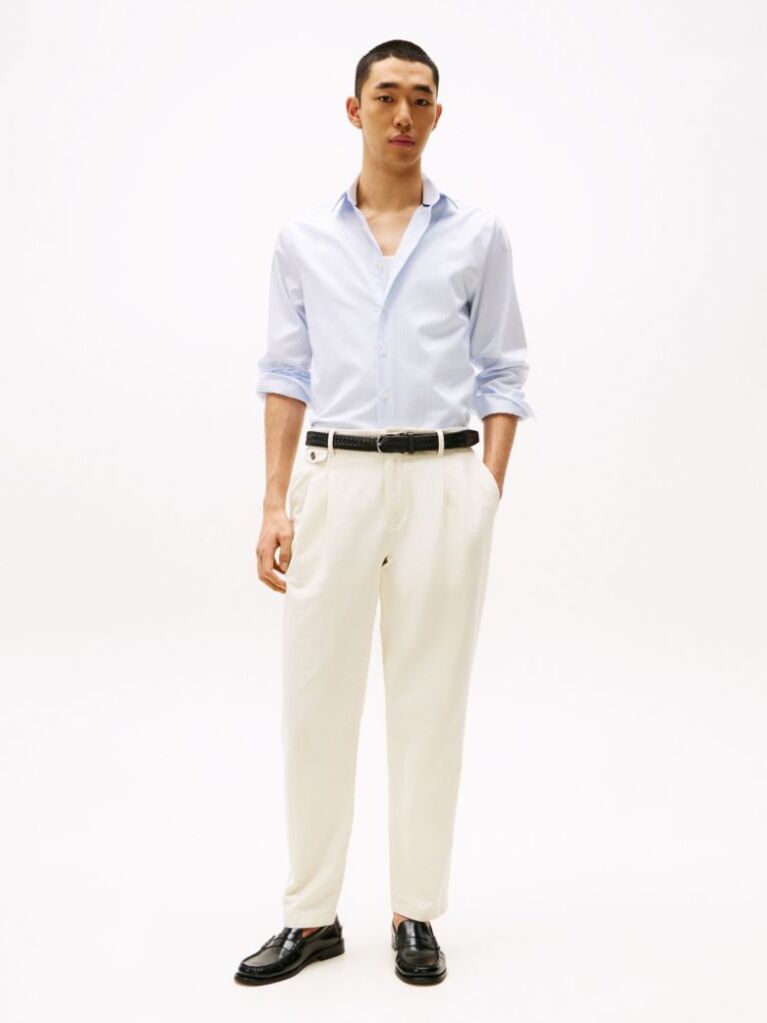 Μπλε Smart Casual Ριγέ Πουκάμισο Σε Κανονική Γραμμή  Άνδρες