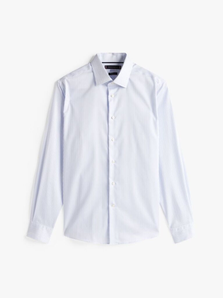 Μπλε Smart Casual Ριγέ Πουκάμισο Σε Κανονική Γραμμή  Άνδρες