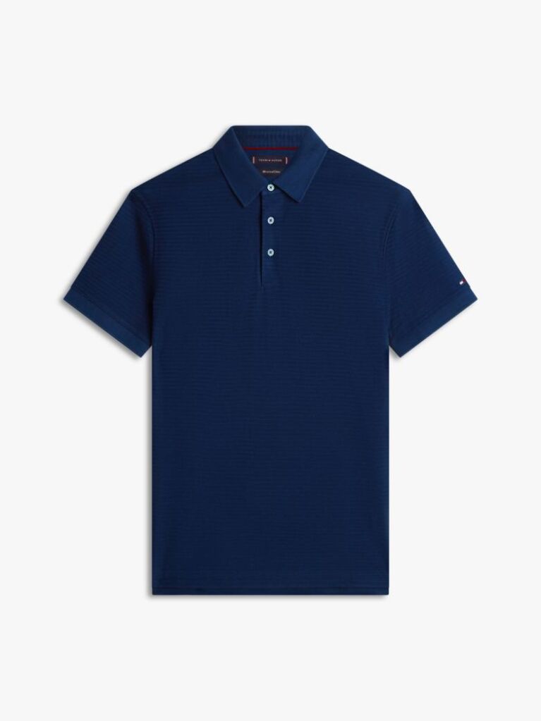 Blue Smart Casual Regular Fit Polo Shirt  Men