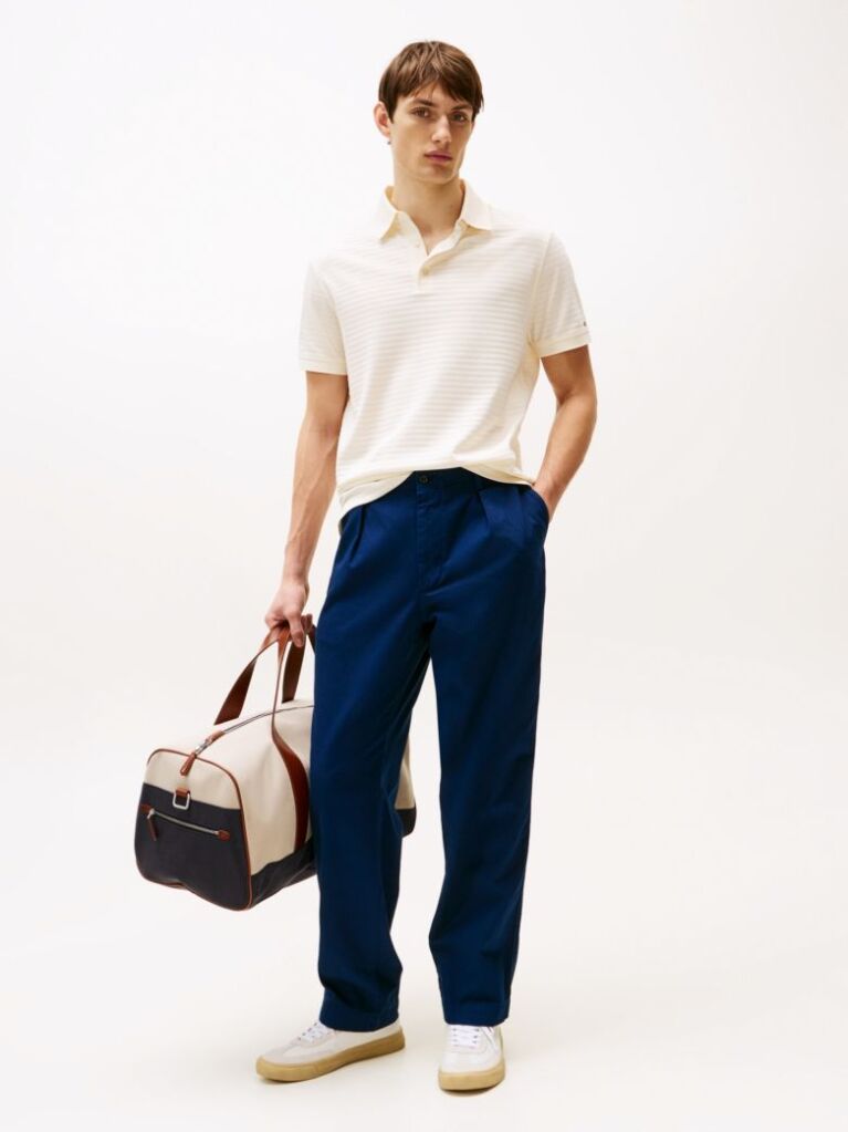 Άσπρο Smart Casual Μπλούζα Πόλο Σε Κανονική Γραμμή  Άνδρες