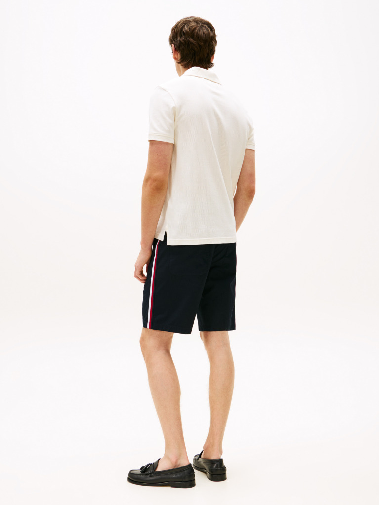 Beige Open Knit Regular Polo Shirt  Men