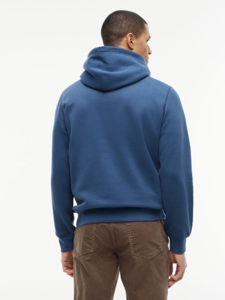 Μπλε Fleece Hoody Με Κεντητή Σημαία  Άνδρες