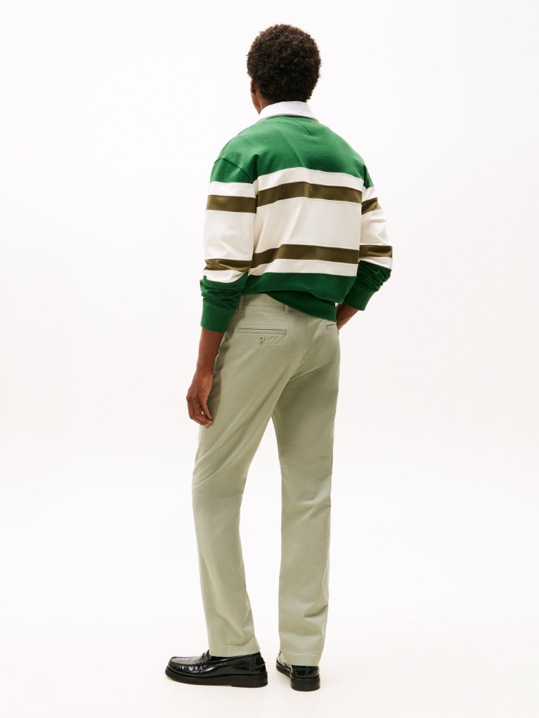 Grey Denton Straight Twill Chinos  Men