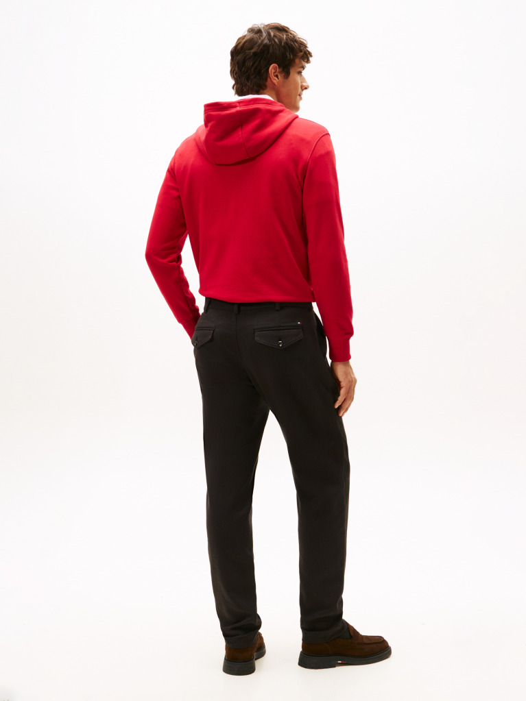 Μαύρο Harlem Πλισέ Παντελόνι Σε Tapered Γραμμή Από Twill  Άνδρες