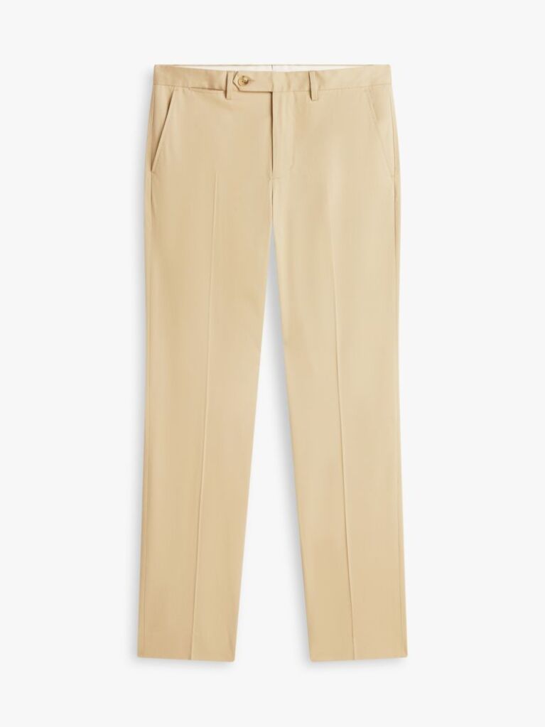 Μπεζ Smart Casual Denton Παντελόνι Chinos Σε Ίσια Γραμμή  Άνδρες