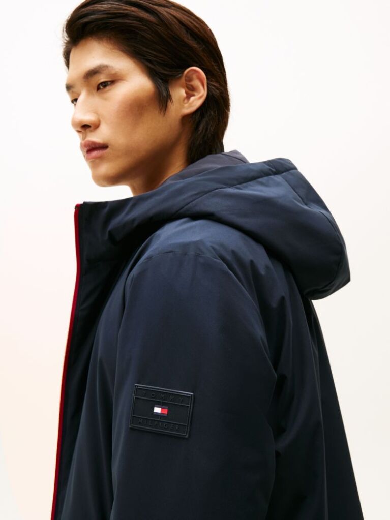 Blue Lightweight Hooded Windbreaker  Men