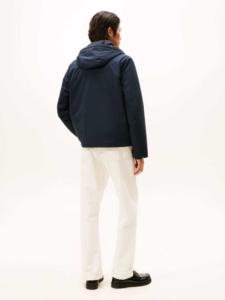 Blue Lightweight Hooded Windbreaker  Men