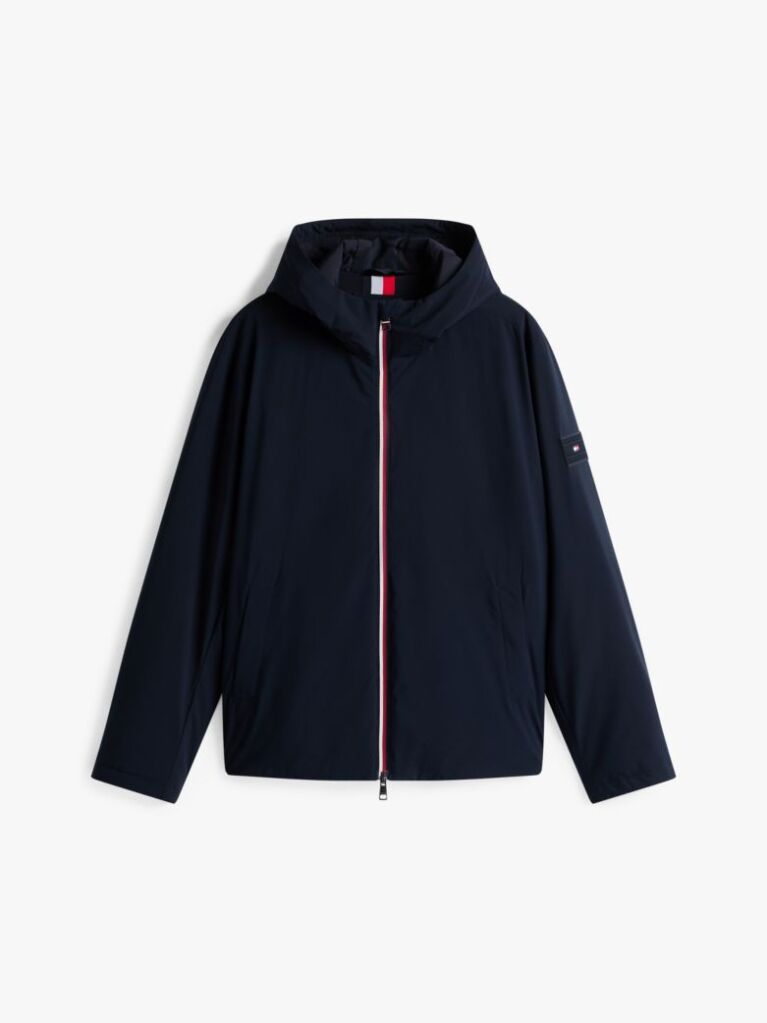 Blue Lightweight Hooded Windbreaker  Men