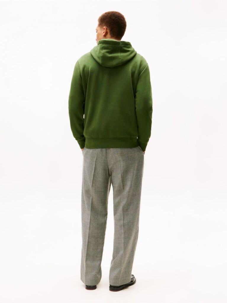 Πράσινο Flex Fleece Φούτερ Με Κουκούλα Και Λογότυπο  Άνδρες