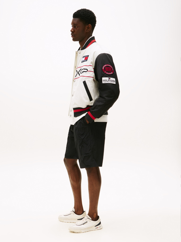 Black The APXGP Collection Tonal Embroidery Bermuda Shorts  Men