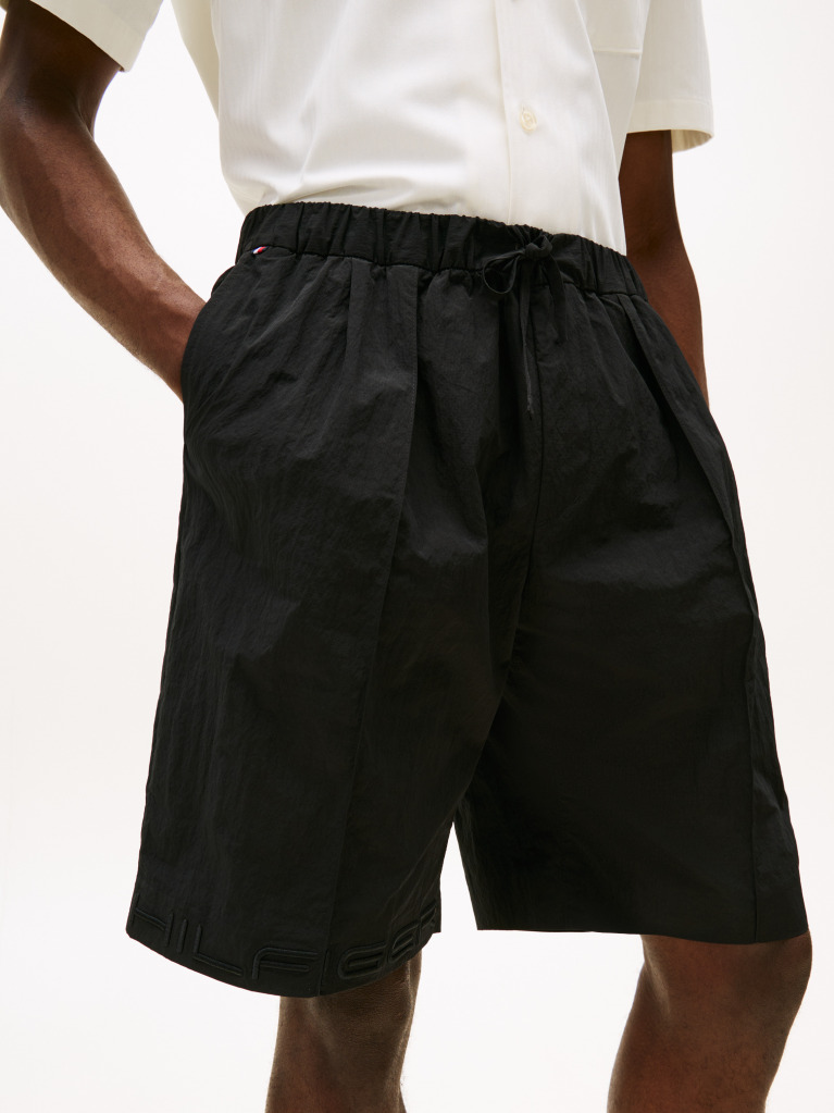 Black The APXGP Collection Tonal Embroidery Bermuda Shorts  Men