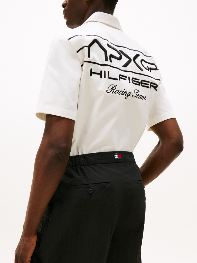 Black The APXGP Collection Tonal Embroidery Bermuda Shorts  Men