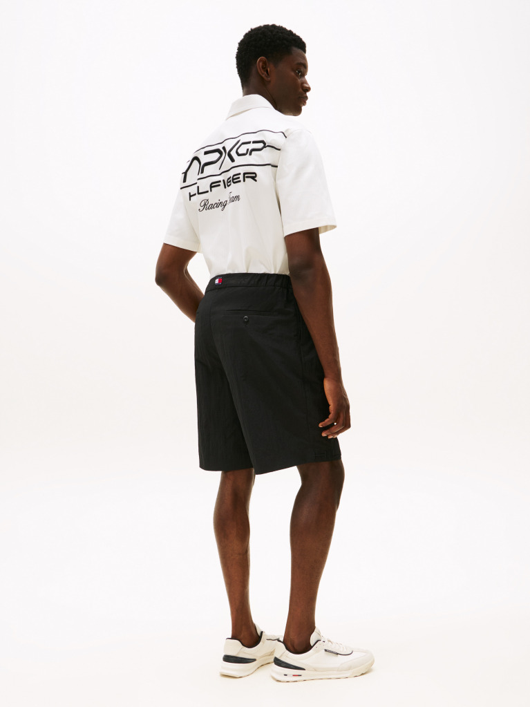 Black The APXGP Collection Tonal Embroidery Bermuda Shorts  Men
