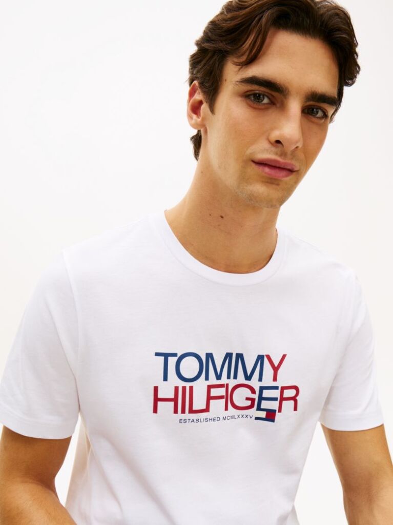 Άσπρο T-Shirt Με Λογότυπο Και Γραφικό Σχέδιο  Άνδρες