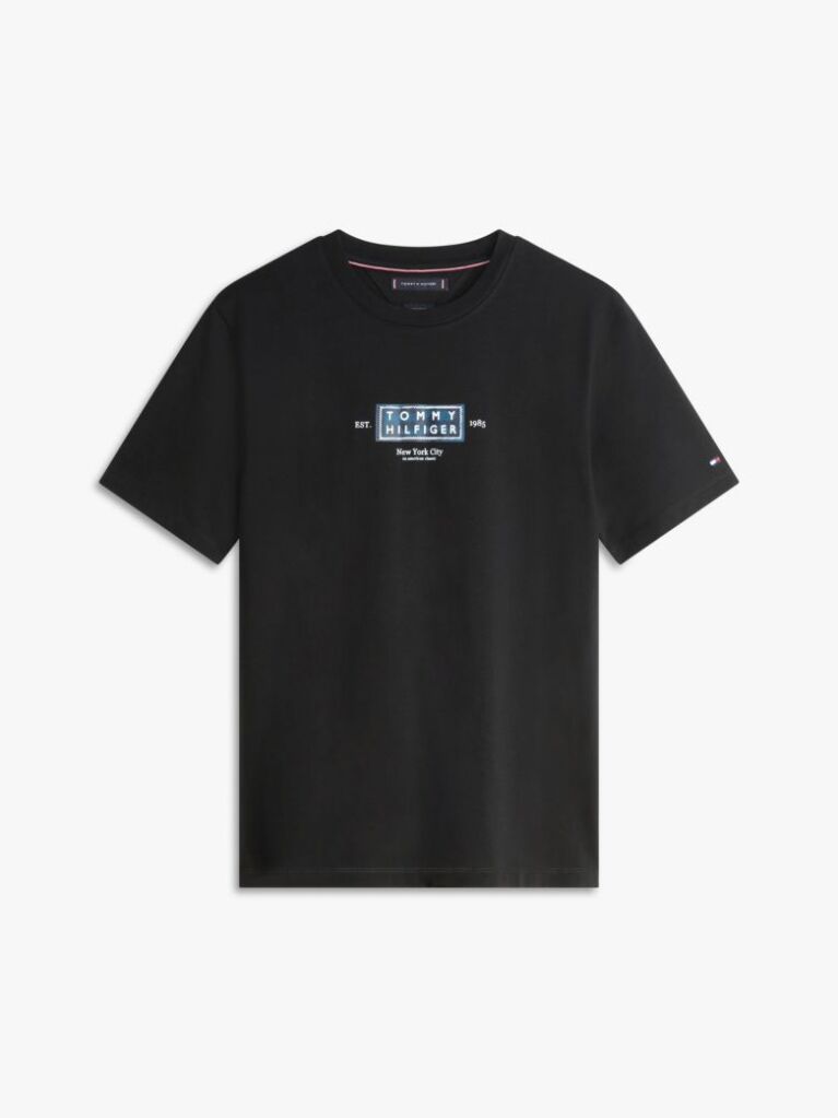 Μαύρο T-Shirt Με Heritage Λογότυπο Και Κλασική Λαιμόκοψη  Άνδρες