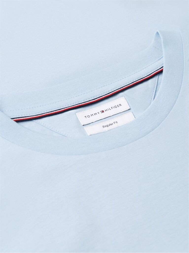 Μπλε T-Shirt Με Κλασική Λαιμόκοψη Και Λογότυπο  Άνδρες
