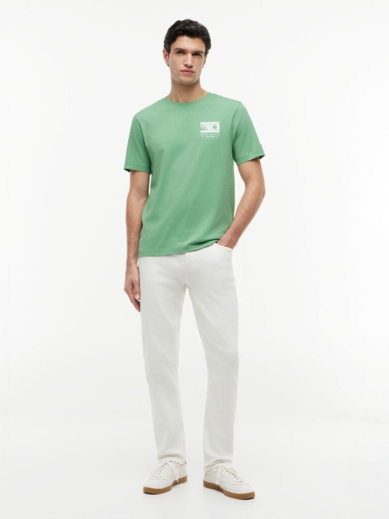 Πράσινο T-Shirt Με Λογότυπο Και Κλασική Λαιμόκοψη  Άνδρες