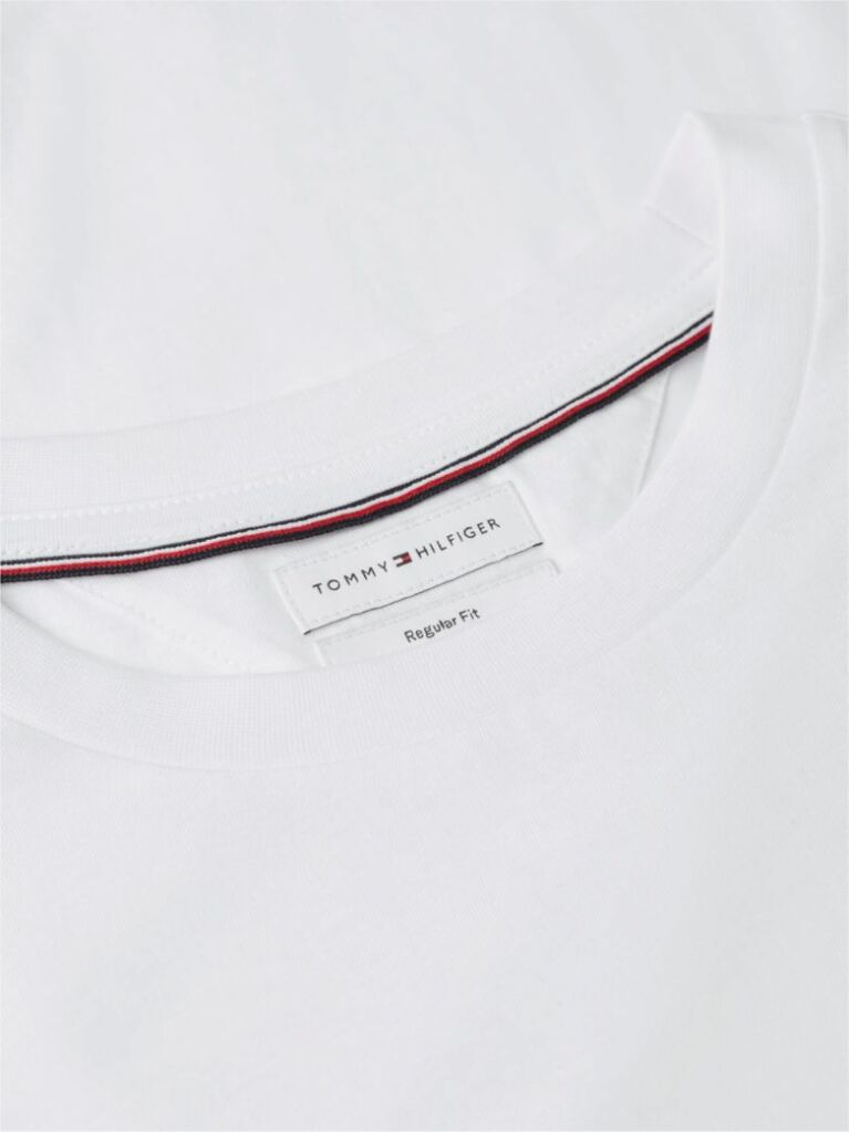 Άσπρο T-Shirt Με Λογότυπο Και Κλασική Λαιμόκοψη  Άνδρες