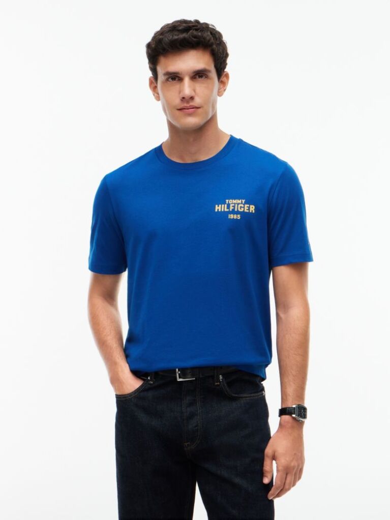Μπλε 1985 Βαμβακερό T-Shirt  Άνδρες