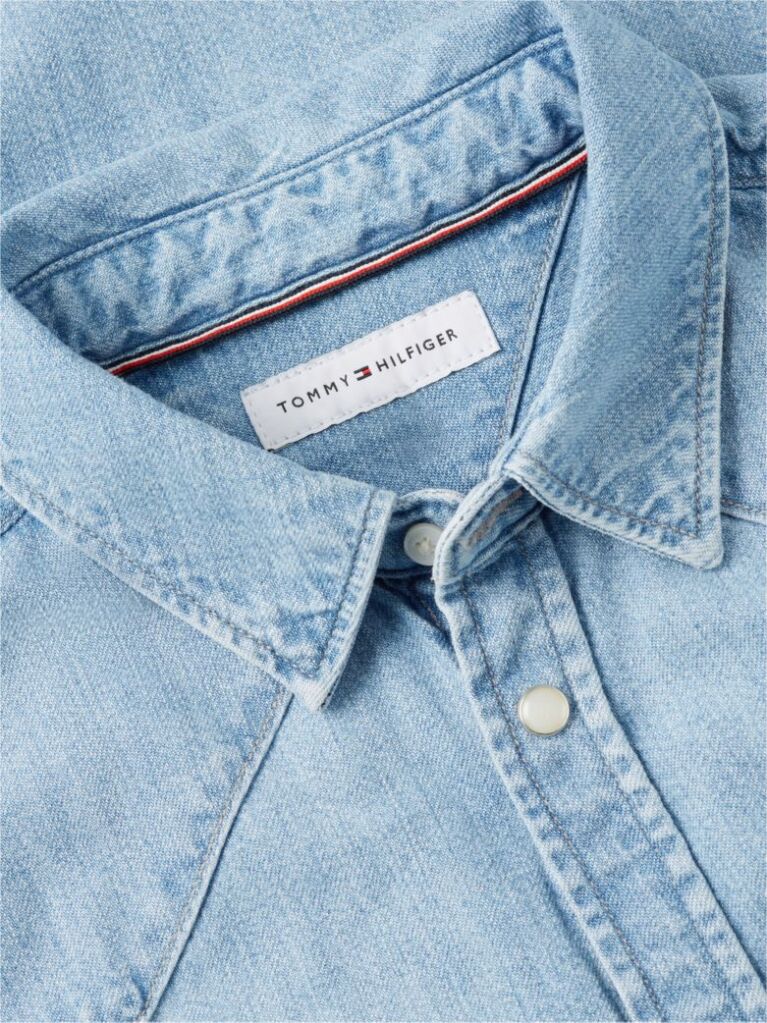 Blue Regular Fit Western Denim Shirt  Men