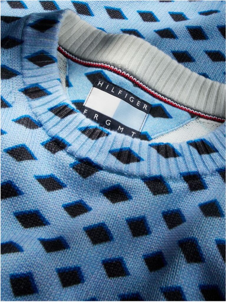 Blue Tommy Hilfiger x FRGMT Diamond Check Jumper  Men