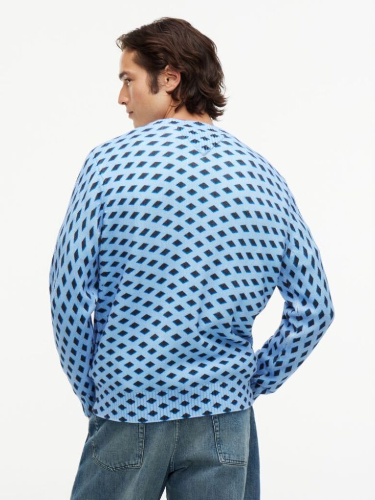 Blue Tommy Hilfiger x FRGMT Diamond Check Jumper  Men